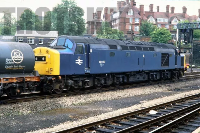 35mm Slide BR British Railways Diesel Loco Class 40 40150 Preston 1983 Original