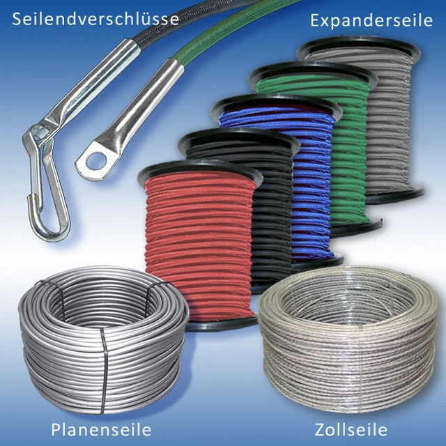 Cordon D'Extension 4mm 6mm 8mm 9mm 10mm 12mm Corde Zollseil PVC Bache Remorque