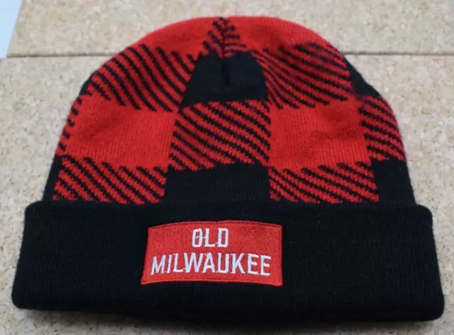 Old Milwaukee Beanie Hat Toque Preowned Embroidered One Size