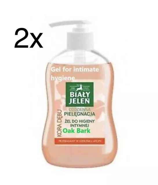 2x Bialy Jelen Daily Care Gel for intimate hygiene - Oak Bark 500ml