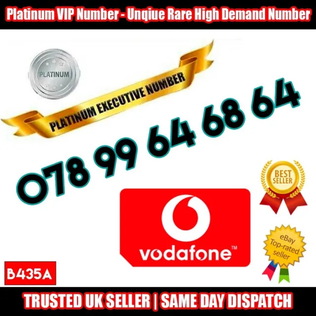 Platinum Number Golden Number VIP SIM - 078 99 64 68 64  - Rare Numbers - B435A