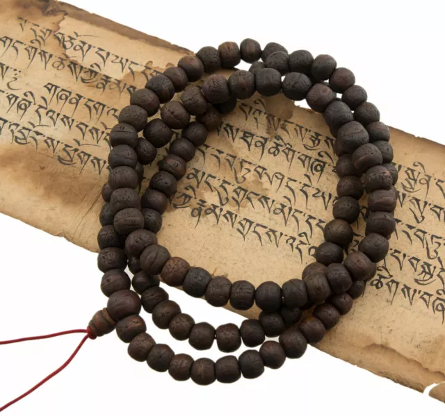 Antik Bodhi Mala Mönch Tibetischer Chapelet Graines Baum Von Buddha Ø14mm 26271