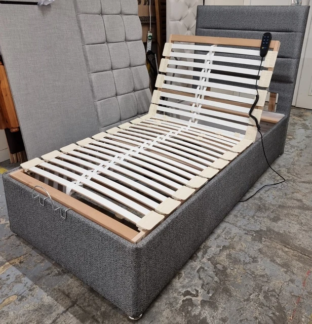 GREY SINGLE 3FT Electric Bed with Headboard CS P38 £135.00 PicClick UK