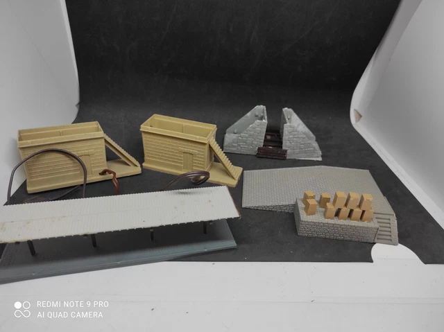 Lot Jouef - Quais, Toitures, Plans Inclinés, Ponts Et Piliers - Occasion Bon état - Plastique