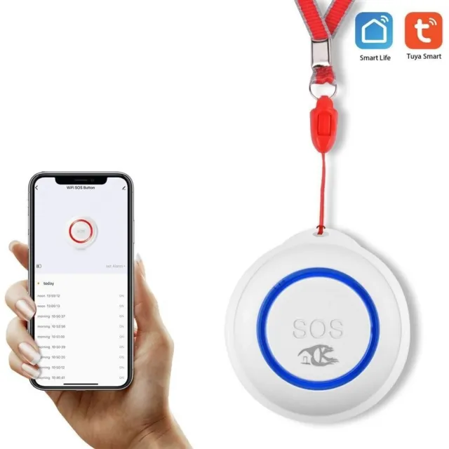 Botón de emergencia inteligente Wifi para ancianos SOS botón de llamada de ayuda 2