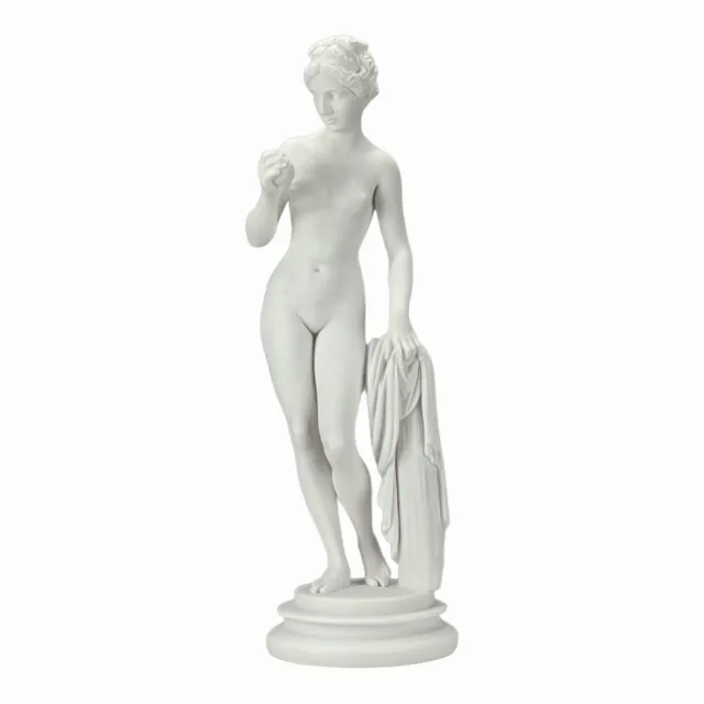 Aphrodite Venus with Apple Greek Roman Goddess Cast Marble Museum Copy Statue