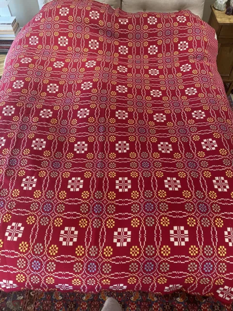 Vintage welsh wool tapestry blanket. Excellent Condition .