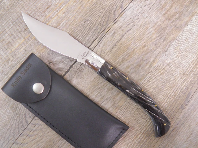 COLTELLO scuoio 27 CM SARDEGNA SARDO MANICO corno di bufalo  ARBURESA ARBUS