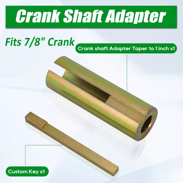 7/8" Crank Shaft Adapter Taper to 1" Generator Pressure Washer Engine Bushing