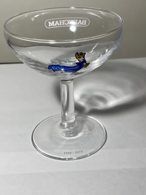 Vintage Retro Babycham 60th Anniversary Glass 4 Inches