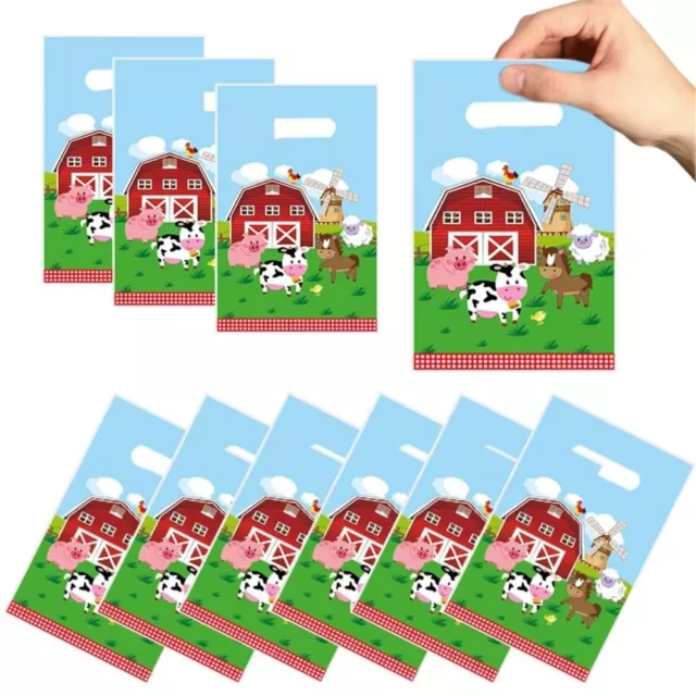 10/20/30pcs Farm Animals Party Favor Snack Candy Bag