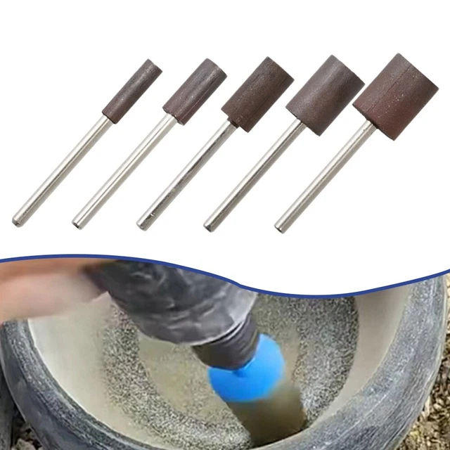 QWORK Tête De Meulage Pneumatique 40 Mm – Outil Rotatif Pour Pneus, Caoutchouc, Bois – Diamètre 40 Mm, Tige 6 Mm