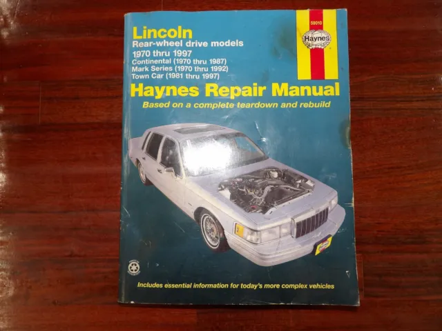 1970 - 1997 Lincoln Haynes Repair Manual Continental Mark Series Town Car (1)