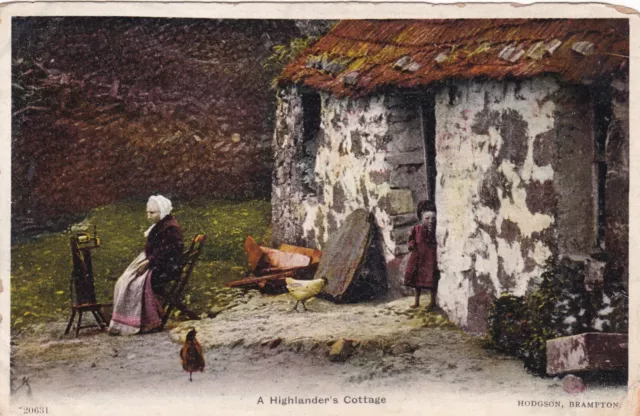A Highlander's Cottage Brampton England Postcard 1910's
