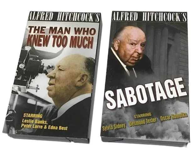 ALFRED HITCHCOCK VHS Sabotage The Man Knew Too Much 39 Steps Secret