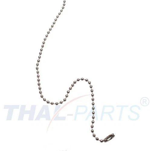 100 piezas cadenas esféricas 2,4 mm x 50 mm plata con cierre cadena esférica