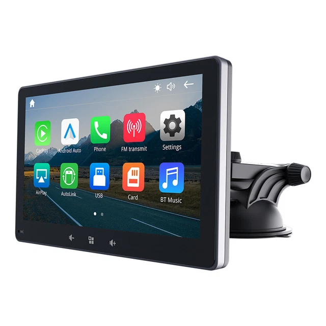 On Visor Wireless CarPlay Android Auto 7" QLED Car Stereo Radio GPS Nav Headunit