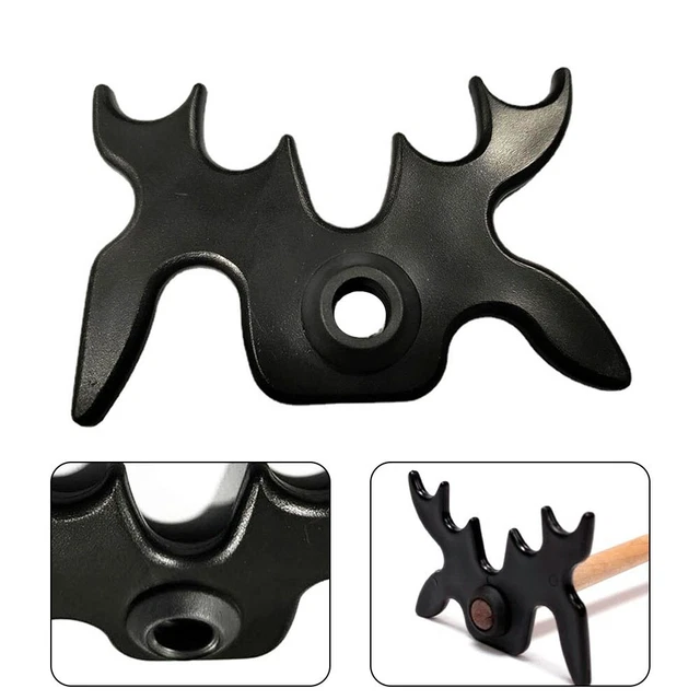 Tête De Pont En Forme D'Élan Pour Queue De Billard | Plastique Noir | 9 Positions | Accessoire Billard Portable