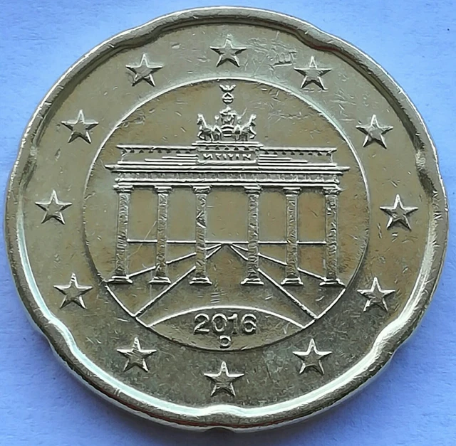 GERMANIA 20 cent 2016 zecca D Monaco di Baviera