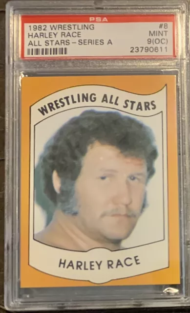 1982 Wrestling All Stars Series A #8 Harley Race Psa 9 Oc Wwe Wwf Nwa Rookie Rc