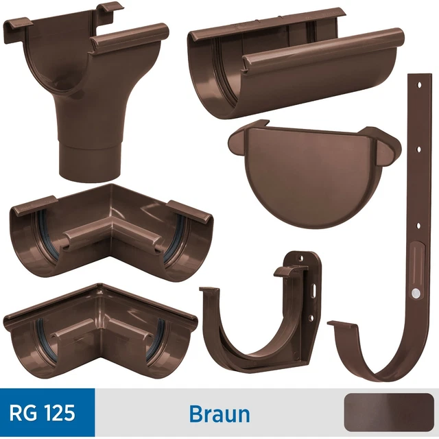 Braas Dachrinne Rg 125 Braun