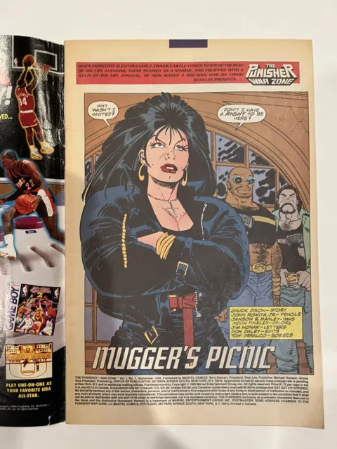 THE PUNISHER WAR ZONE - Vol. 1 #7 Police - Freeze!  Sept. 1992 - Marvel Comics 8