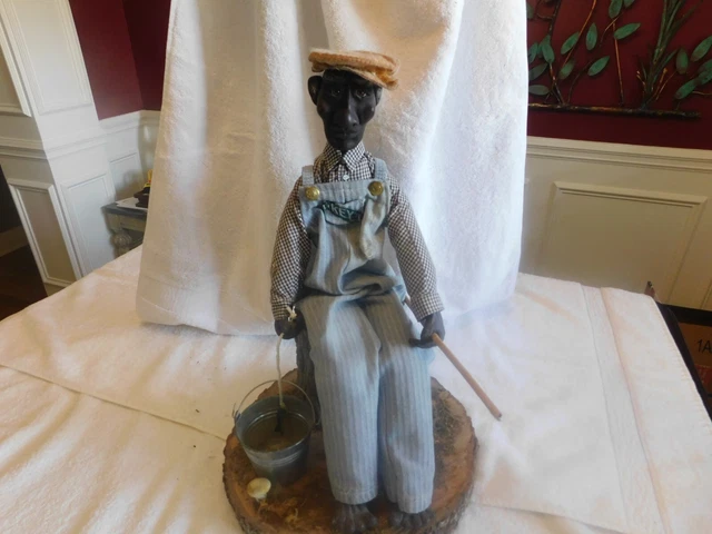 Clay Sculpter - Cleetus The Black Man Fishing