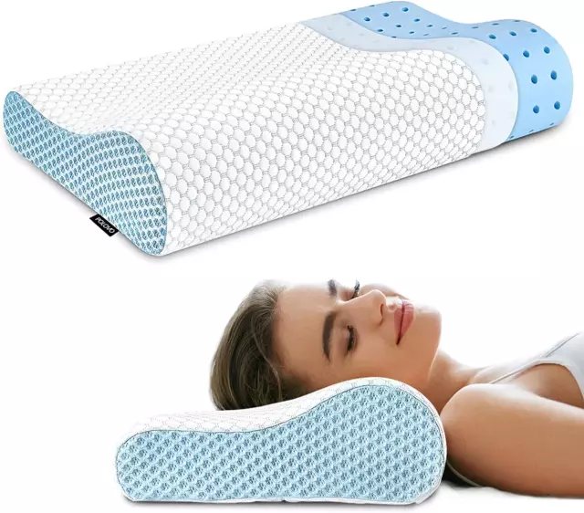 Almohada Para Dormir Ergonomica Ortopedica Gel Contorno Dolor De Cuello Cervical