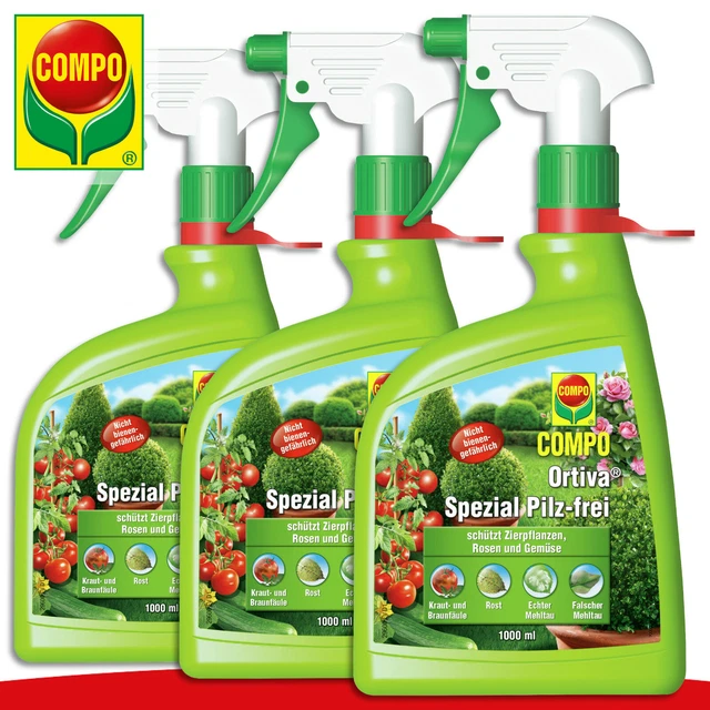 COMPO 3 X 20 ml Ortiva Spezial Pilz-frei Mehltau Rost Krautfule Schutz  Garten EUR 49,90 - PicClick DE