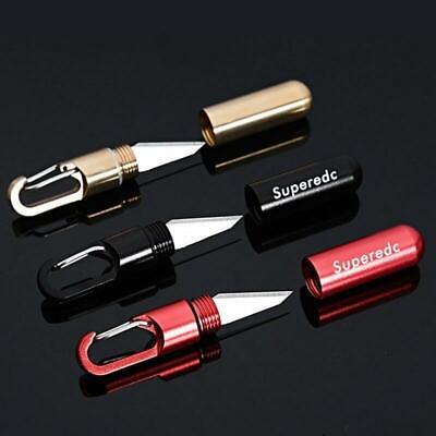 Brass EDC Mini Knife Key Ring Pendant Outdoor Portable Paper Cutting Keychain