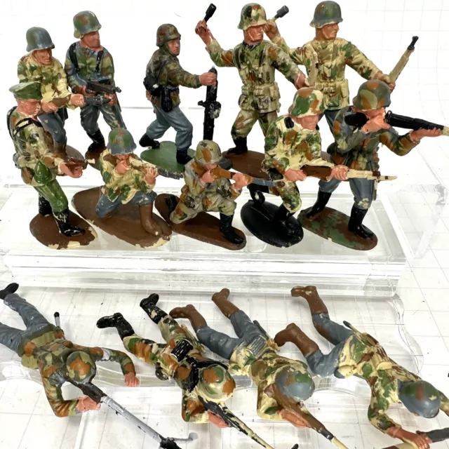 1/32 World War 2 WW2 German Camouflage Troops Toy Soldiers Military Figures Lot