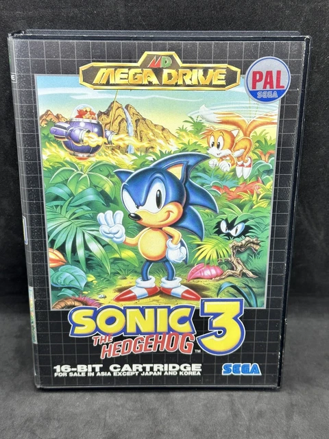 SONIC THE HEDGEHOG 3 Sega Mega Drive Cartridge RARE Pal Asian Version ...