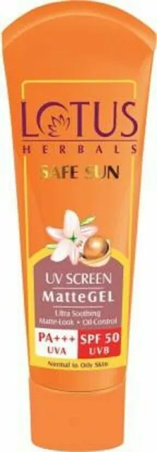 Lotus Herbals Seguro Sol UV Filtro Solar Mate Gel SPF-50 Pa 50g