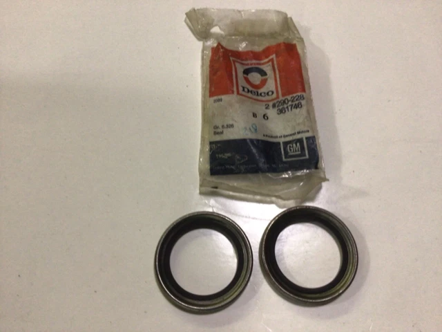 NOS GM DELCO 76 77 78 79 87 Chevette Pair of Front Wheel Bearing Seals