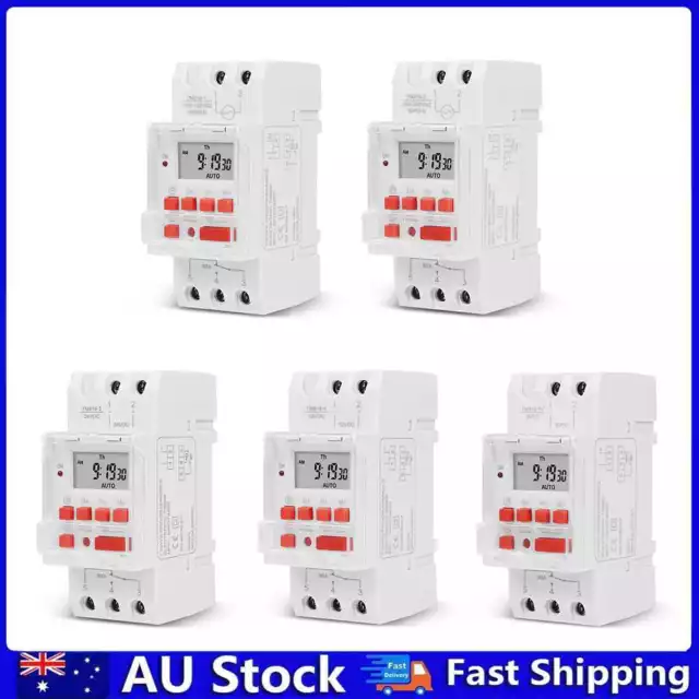 TM919B Auto Time Relay Din Rail Mount Weekly Programmable Digital Timer Switch