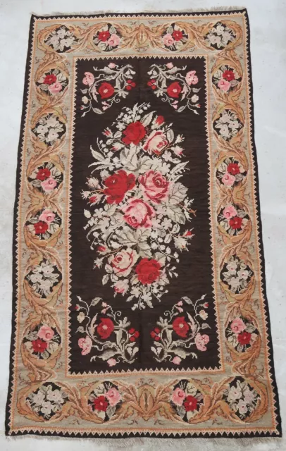 Tapis rug kilim ancien Balkans Europeen Moldave 1900