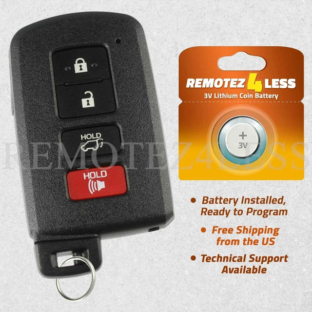 thumbnail image 2 of RemoteSuperMarket Silicone Key Fob Cover For 2015-2018 Toyota RAV4 Remote - Black, Protective Skin Jacket 2 of 6