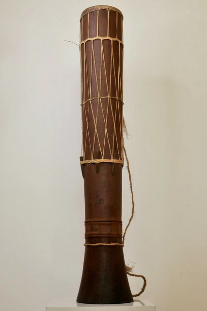 Tamburo Oceanico Da 35,6 Cm A Doppia Pelle – Suono Rilassante Delle Onde Per Meditazione, Yoga E Musicoterapia, Fatto A Mano In Legno E Pelle Di Capra