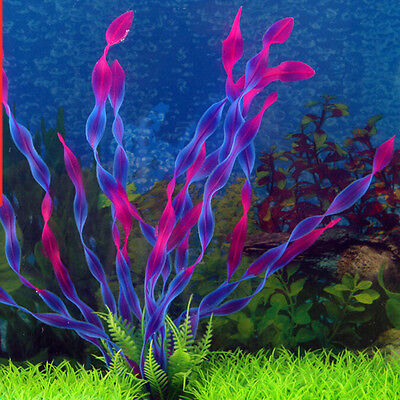 Fish Tank Aquarium decorative accessories artificial water plant plastic gras S1