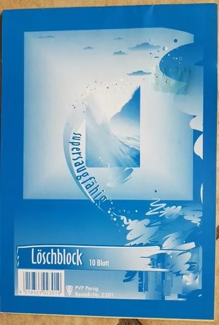 3 Löschblöcke - je 10 Blatt - DIN A5 - Löschblock - supersaugfähig - PVP Penig