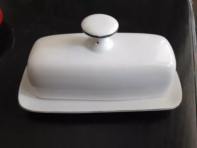 VINTAGE China - "Totally Today" Classic Butter Dish With SilverTrim