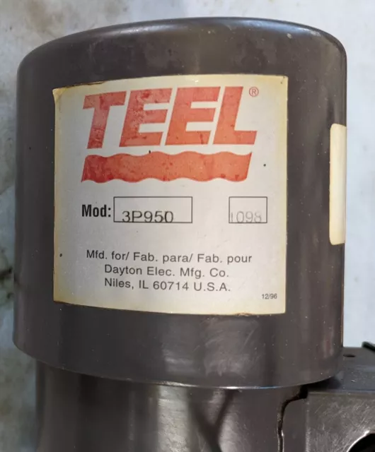 Teel Coolant Pump, Model# 3P950, 230Vac, 3 Phase, 1400 RPM