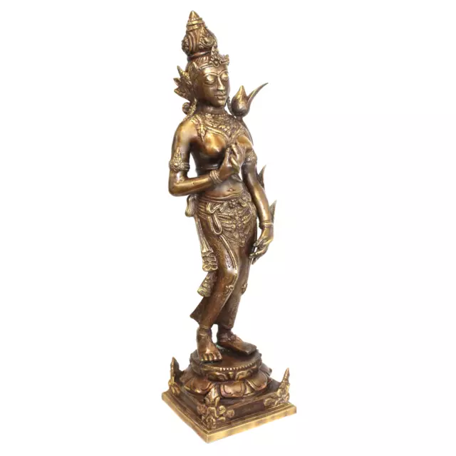 Dewi Tara Goddess Bronze Statue Lost wax cast Sculpture Hindu Buddhist Bali Art