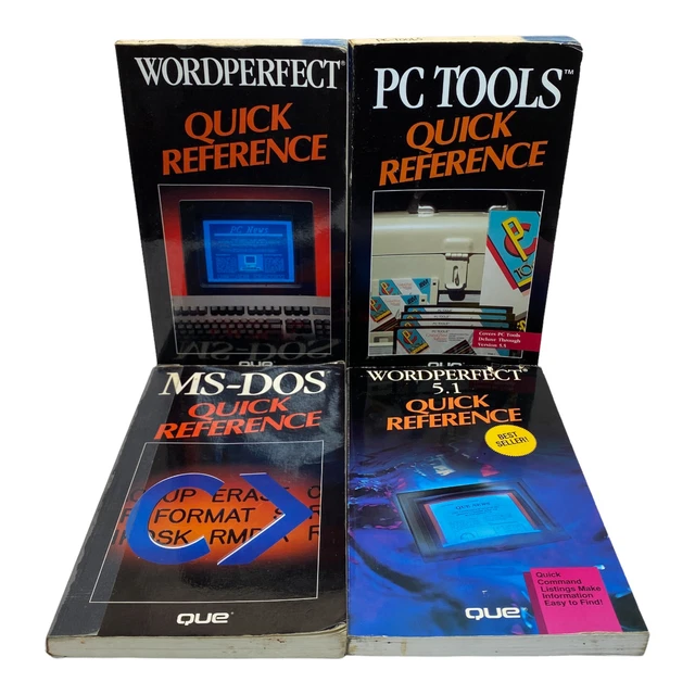 QUICK REFERENCE LOT - Wordperfect 5.1, MS-DOS, PC Tools - 88'-90 ...