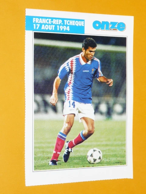 Lot 8 Zidane Card Onze Mondial France French 1991 Rookie RC AS Cannes