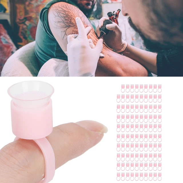 100x Taza de tinta de tatuaje Desechable Microblading Pigmento Portavasos SG5