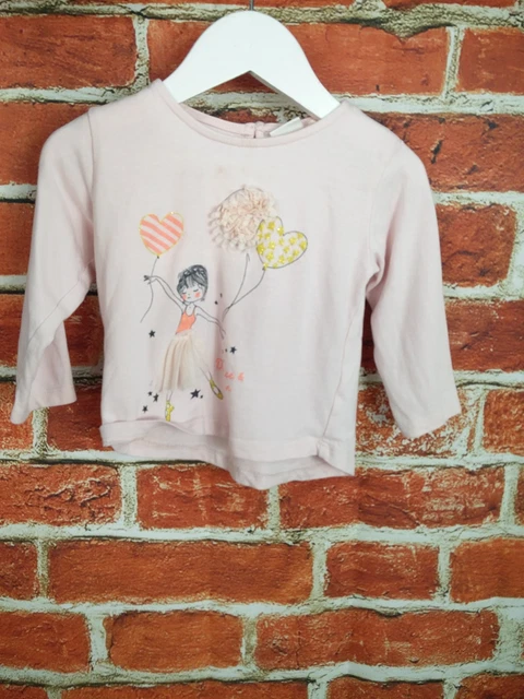 T-Shirt A Maniche Lunghe Bambina Età 12-18 Mesi Next Gap Zara Unicorno 86Cm 5