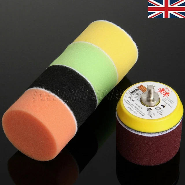 16Pcs 50mm Flat Polishing Buffing Buffer Polisher Cleaning Pads Backer Plate