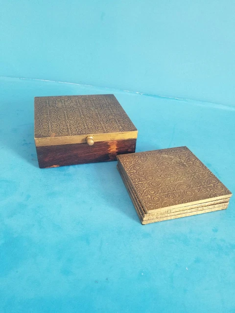 Made In India Coaster Box 4 Coasters.rustic Style.