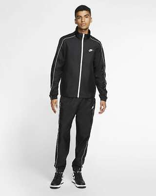 Nike Tuta Sportswear CE Tracksuit Woven, Uomo -  010 (Nero/Bianco)